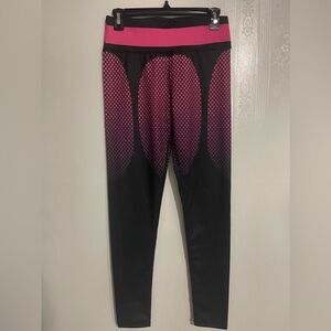 Pink and black leggings